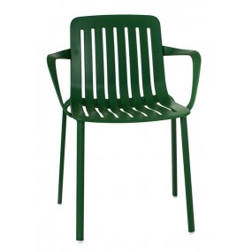 PLATO chair with armrests - green
