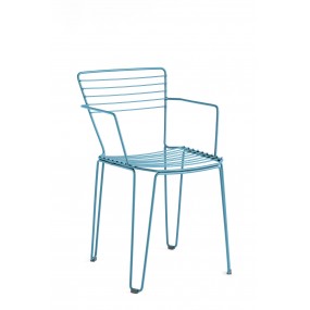 Židle MENORCA s područkami - modrá