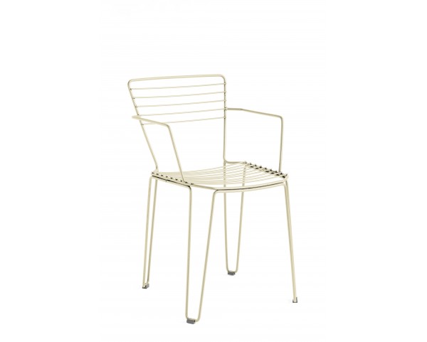 MENORCA chair with armrests - beige