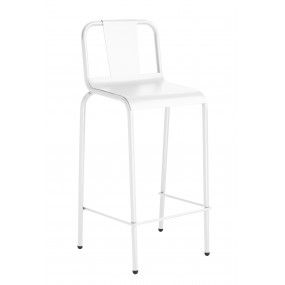 Barová židle NÁPOLES vysoká - bílá