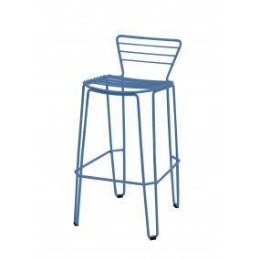 Barová židle MENORCA nízká - tmavě modrá