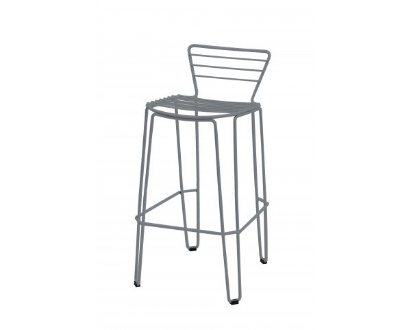 Nízka barová stolička MENORCA - sivá