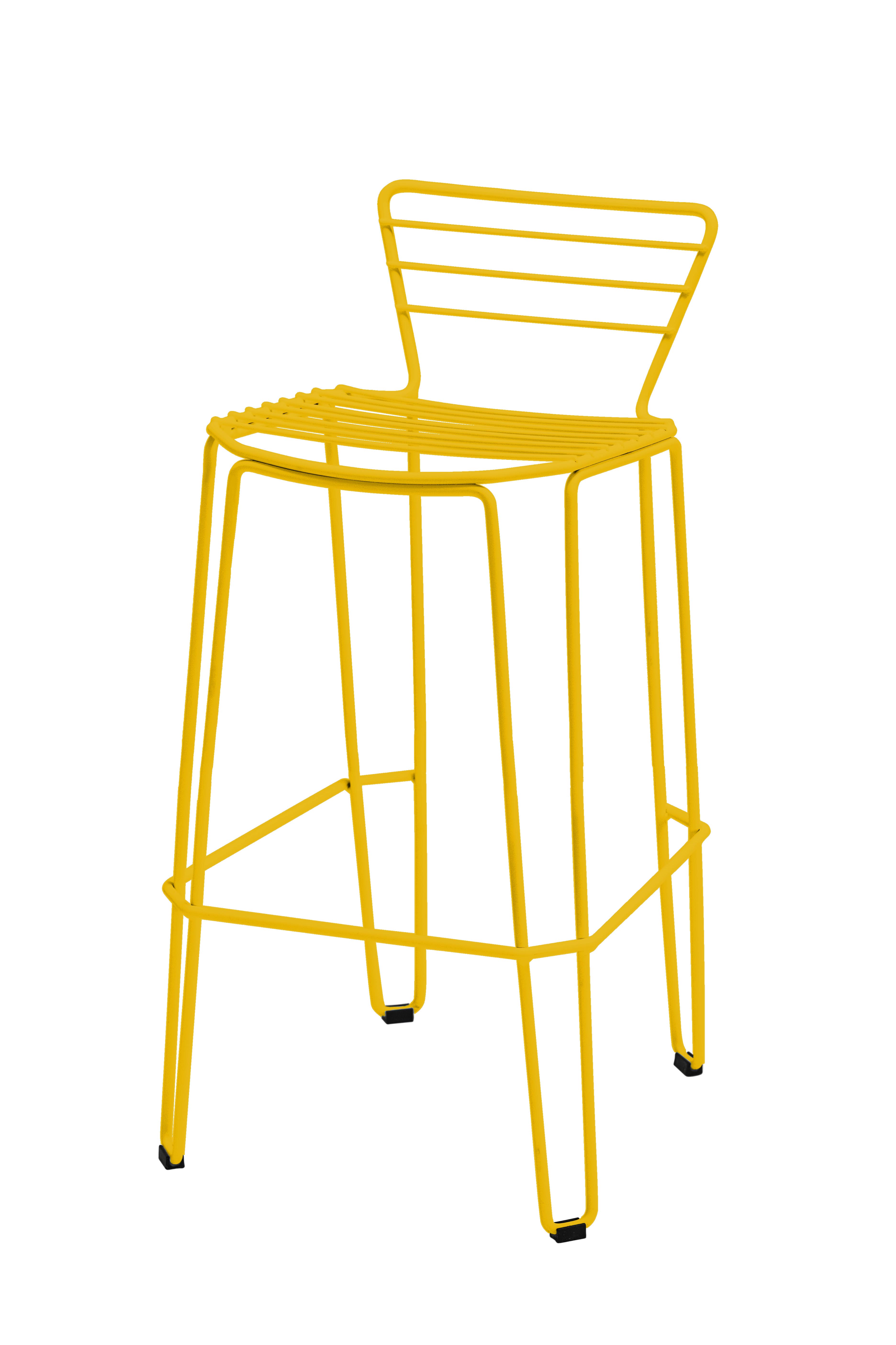 Levně ISIMAR - Barová židle MENORCA nízká - žlutá