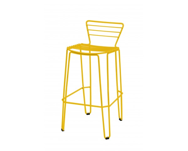 Nízka barová stolička MENORCA - žltá
