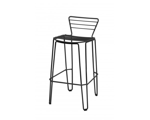 Nízka barová stolička MENORCA - čierna