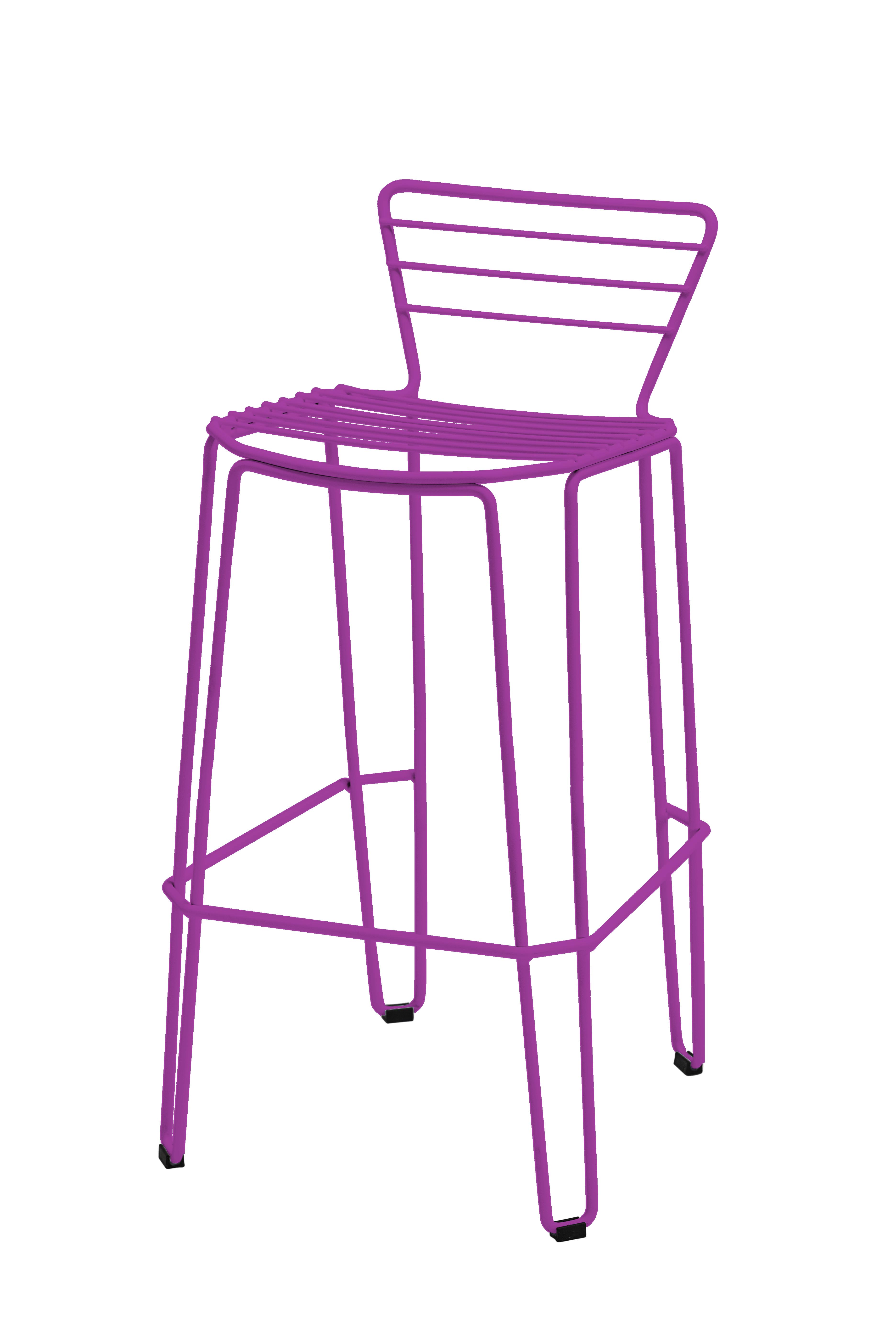 Levně ISIMAR - Barová židle MENORCA nízká - fialová