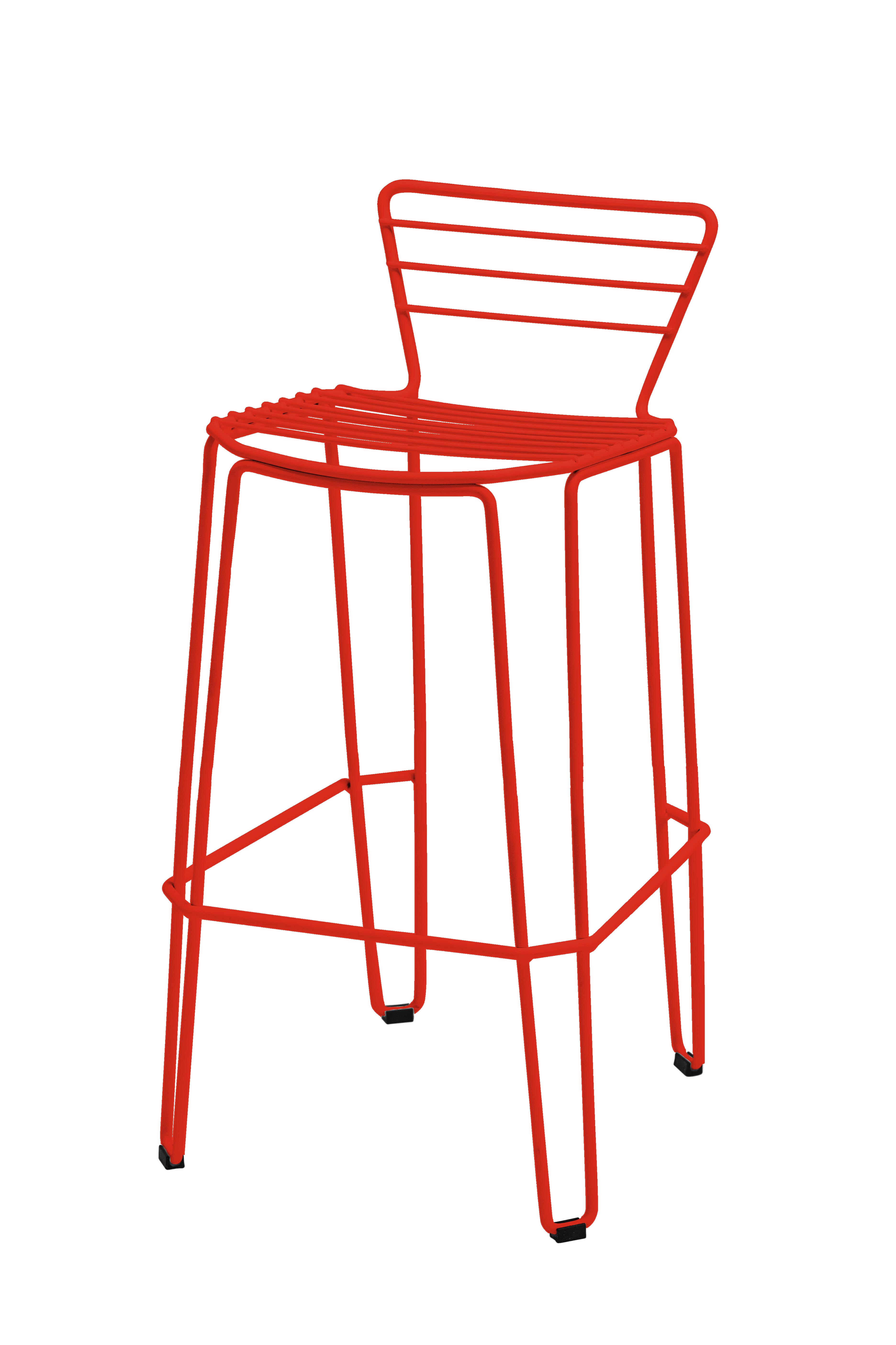 Levně ISIMAR - Barová židle MENORCA nízká - červená
