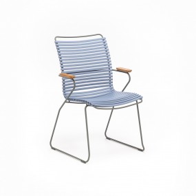 Židle CLICK s područkami vyšší, modrá