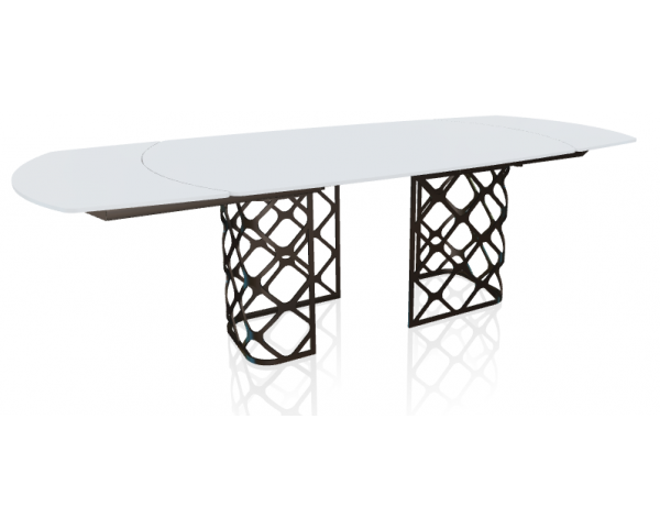 Rozkládací stůl Majesty, skleněný, 170-300 cm