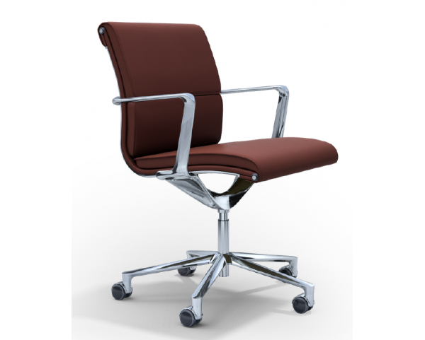 UNA EXECUTIVE chair with low backrest and armrests