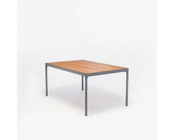 Stůl FOUR, 160 cm, bambus / šedý rám