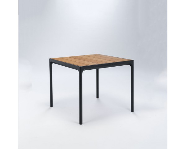 Stůl FOUR, 90 cm, bambus / černý rám