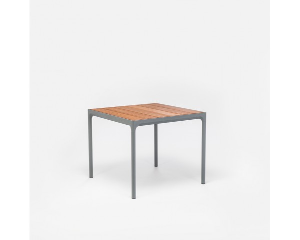 Stůl FOUR, 90 cm, bambus / šedý rám