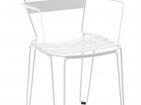 Židle MALLORCA s područkami - bílá - 2