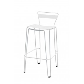 Barová stolička MALLORCA nízka - biela