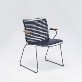 CLICK chair with armrests, dark blue