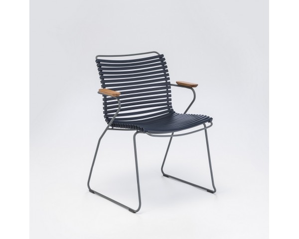 Židle CLICK s područkami, tmavě modrá