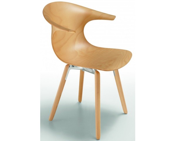 Židle LOOP 3D WOOD s dřevěnou podnoží
