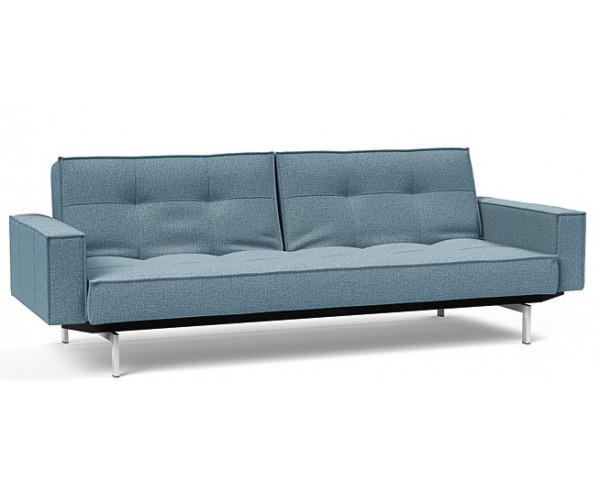 Folding sofa SPLITBACK CHROME with armrests