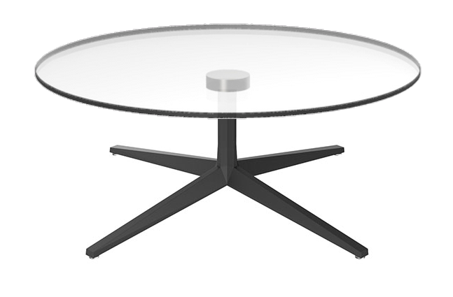 VONDOM - Konferenční kulatý stolek FAZ Ø základny 96,5 cm se skleněnou deskou,Ø 100 cm