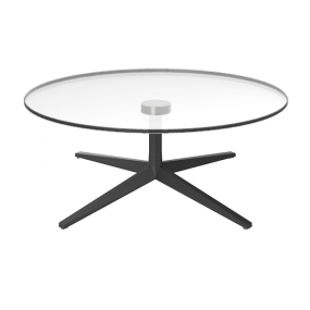 Konferenční kulatý stolek FAZ Ø základny 96,5 cm se skleněnou deskou,Ø 100 cm