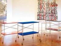 Flip table on castors - 80x42 cm - 2