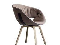 FL@T SOFT chair with square wooden base - 2