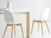 Židle Academy, plast, dřevěná podnož - 3