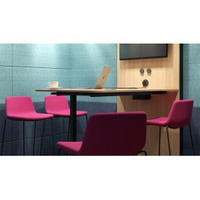 Barová židle TWIST&SIT s dřevěnou podnoží