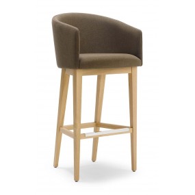Barová židle AIDA SG SCL - dřevěná podnož