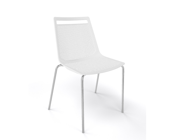 AKAMI NA chair, white/chrome