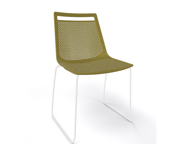 AKAMI S chair, lime/white
