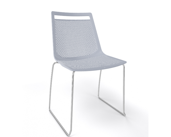 Chair AKAMI S, grey/chrome