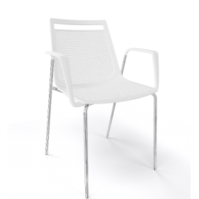 Židle AKAMI TB, bílá/bílá