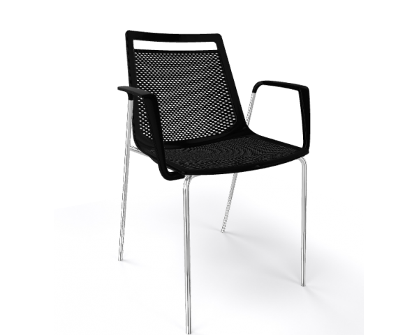 AKAMI TB chair, black/chrome