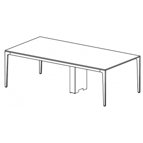 Rokovací stôl ALPLUS 240x120 cm