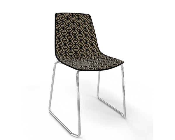 Chair ALHAMBRA ST, black/beige/chrome