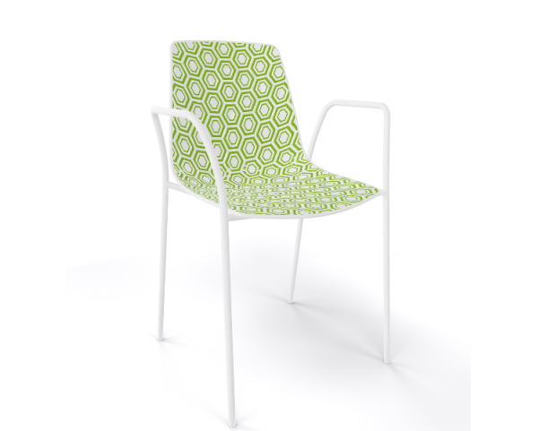 Chair ALHAMBRA TB, white/green/white