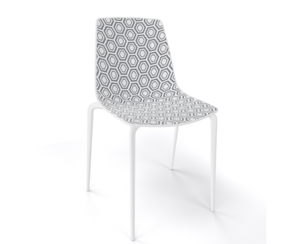 Chair ALHAMBRA TP, white/grey/white
