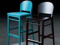 Barová židle ALOE s čalouněným sedákem - 3