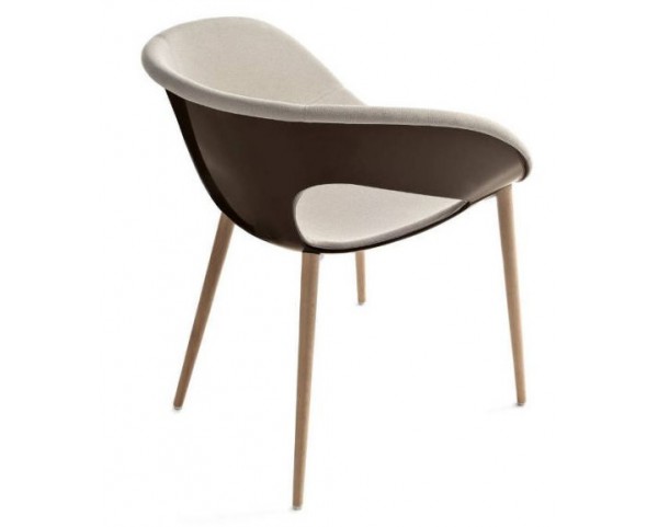 KRIZIA chair with wooden base