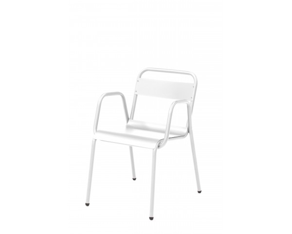 Židle ANGLET s područkami - bílá