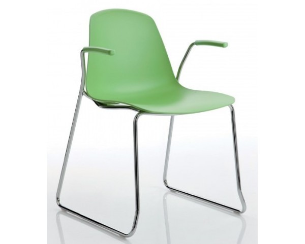Židle EPOCA EP3B s ližinovou podnoží a područkami