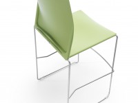 Barová židle ARIZ 550CV plastová s ližinovou podnoží - 3