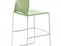 Barová židle ARIZ 550CV plastová s ližinovou podnoží - 2