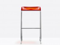 Vysoká barová židle AROD 510 DS - transparentní červená - 3