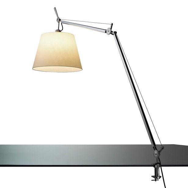 Levně ARTEMIDE - Stolní lampa Tolomeo Mega Tavolo - stříbrná/pergamen 360 mm