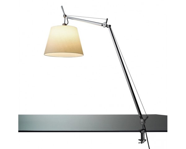 Stolní lampa Tolomeo Mega Tavolo - stříbrná/pergamen 360 mm