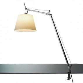Stolní lampa Tolomeo Mega Tavolo - stříbrná/pergamen 320 mm