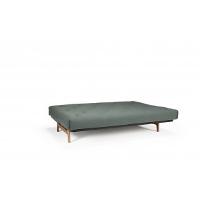Folding sofa ASLAK 120-200 green - non-removable cover